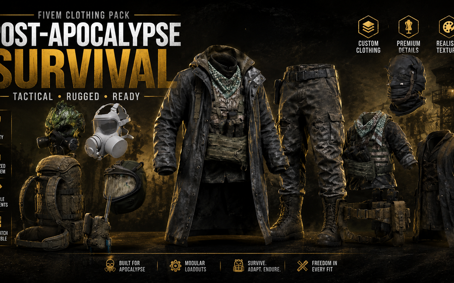 POST-APOCALYPSE Survival CLOTHING PACK 5.2GB