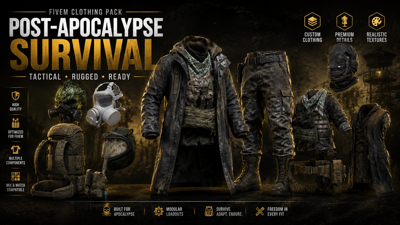 POST-APOCALYPSE Survival CLOTHING PACK 5.2GB