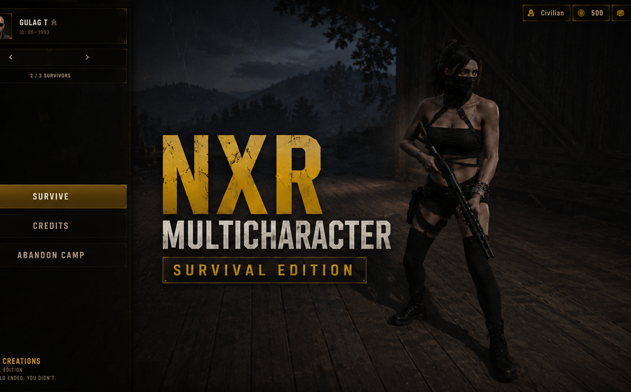 NXR Multicharacter — Cinematic Survival Character Select