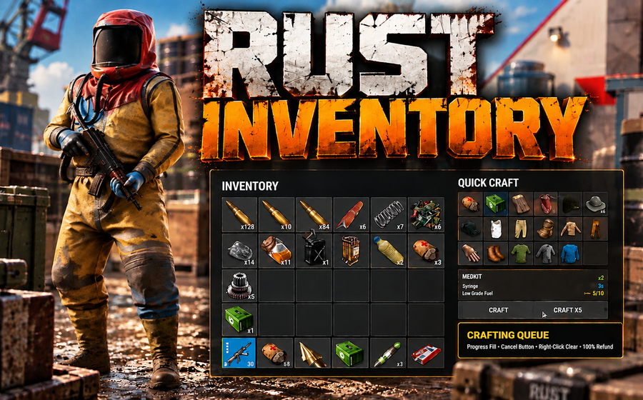 Rust Inventory | FiveM ox_inventory (ESX / QB / Qbox)