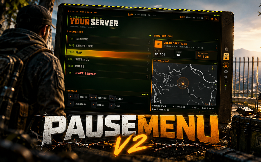 Custom FiveM Tablet Pause Menu | Themes, Map, Settings