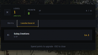 Skill System – Progression, Titles & Leaderboard