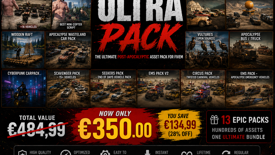 Ultra Pack – Complete Post-Apocalyptic Vehicle Bundle for FiveM