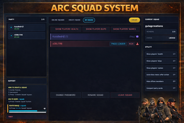 ARC-style Persistent Squad System