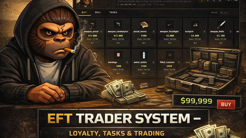 EFT Trader System – Loyalty, Tasks & Trading