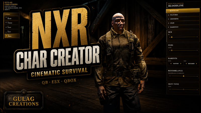 NXR Char Creator — Cinematic Survival Character Creator