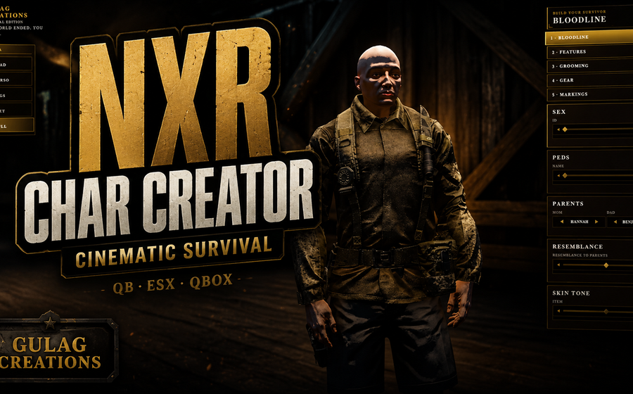 NXR Char Creator — Cinematic Survival Character Creator
