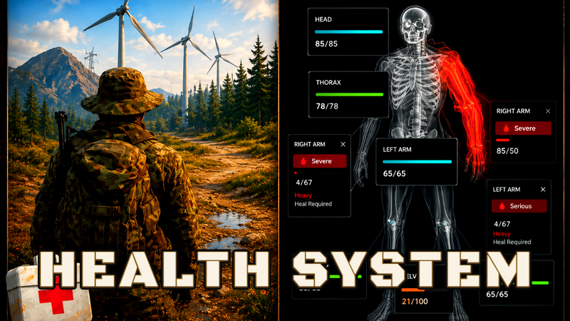 Tarkov style injury system for FiveM • QBCore & ESX