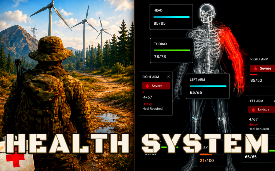 Tarkov style injury system for FiveM • QBCore & ESX