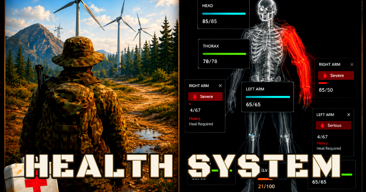 Tarkov Style Injury System – Realistic FiveM Script | Gulag Creations