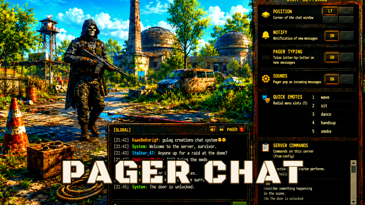 Retro Pager RP Chat | Chat System