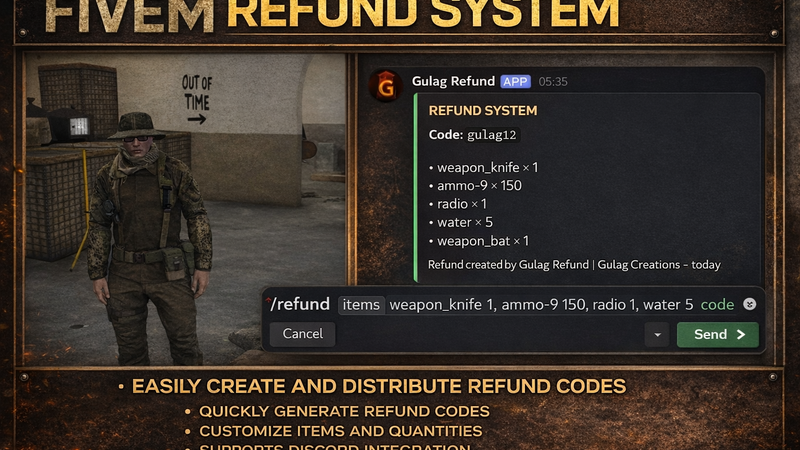 Gulag Refund — Discord + FiveM Refund System