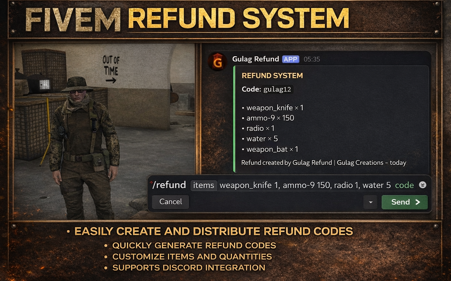 Gulag Refund — Discord + FiveM Refund System